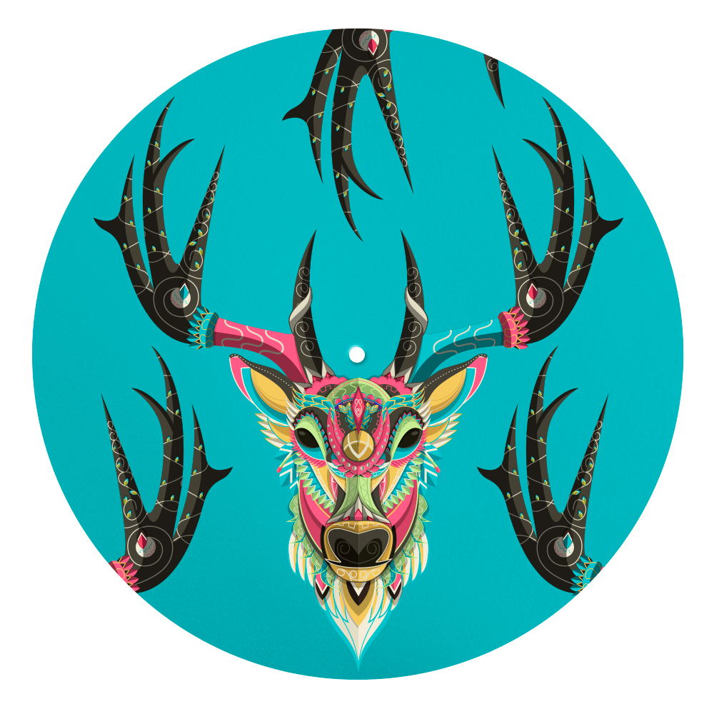 Colourful Stag Turntable Slipmats