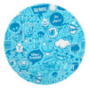 Blue Graffiti Turntable Slipmats