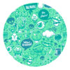 Green Graffiti Turntable Slipmats