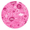 Pink Graffiti Turntable Slipmats