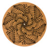 Mandala Leaf Cork Slipmats
