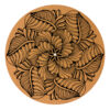 Mandala Leaf Cork Slipmats