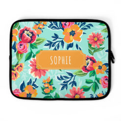 Personalised Bright Floral Laptop & Tablet Case
