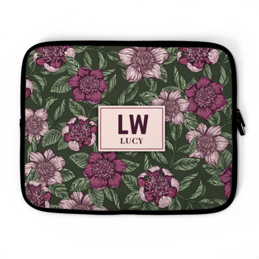 Personalised Hand Drawn Floral Laptop & Tablet Case