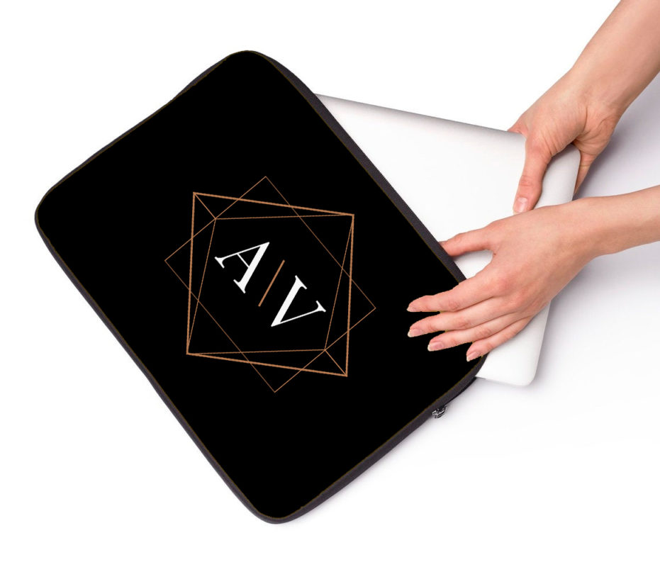 Modern Monogram Laptop & Tablet Case Laptop & Tablet Sleeves