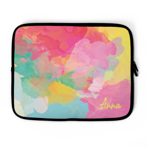 Personalised Abstract Watercolour Laptop & Tablet Case