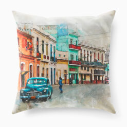 Cuba Illustration Cushion