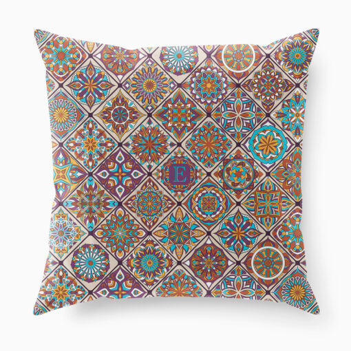 Monogram Ethnic Mandala Cushion