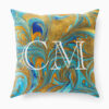 Monogram Glitter Print Cushion