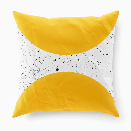 Monochrome Mustard Cushion